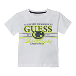 Guess T-Shirt Girocollo Tinta Unita con Stampe per Neonato N5RI23K8HM4NX BIANCO GUESS 