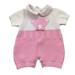 I Delfi Pagliaccetto Bicolore con Logo per Neonata 25P5028 BIANCO/ROSA I DELFI 