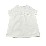Dou Dou Abito Tinta Unita Mezza Manica per Bambina DW1A31 PANNA DOU DOU 