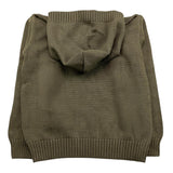 DONDUP maglia tinta unita cn cappuccio e ricamo logo Verde per Bambino DMMA005 VERDE DONDUP 