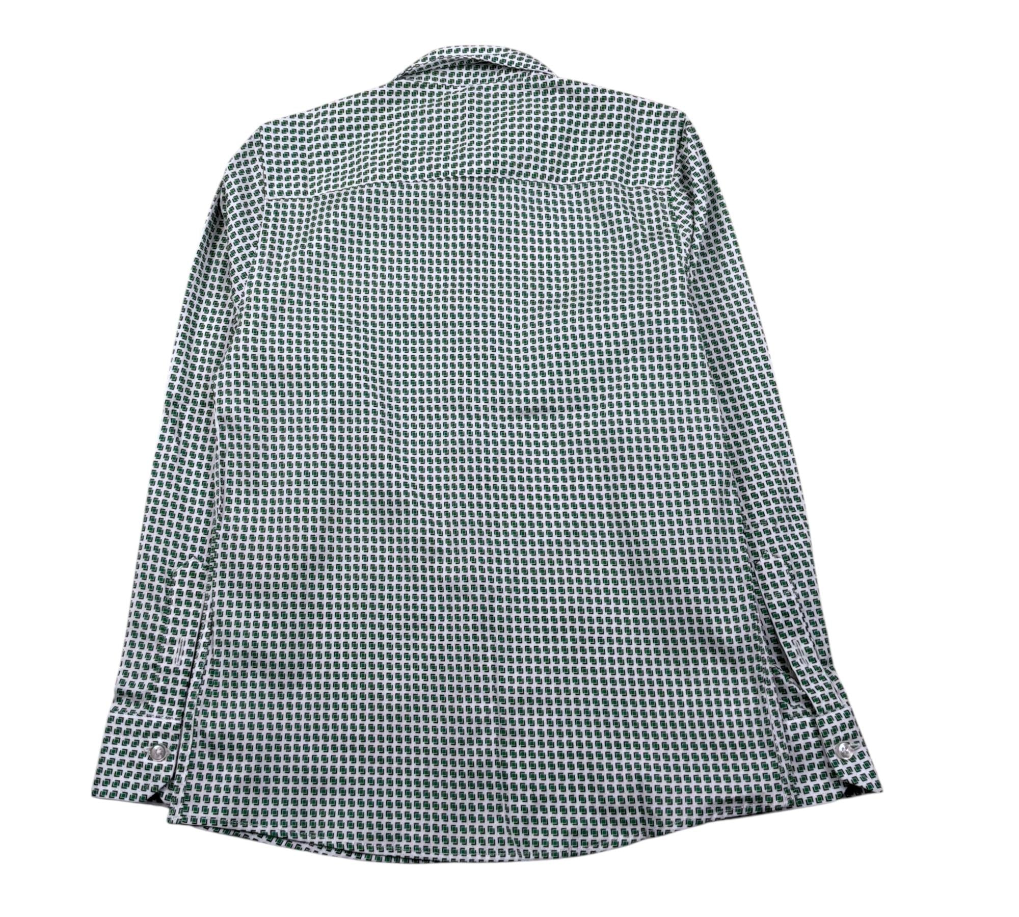 Never Too Camicia Manica Lunga Stampa Fantasia per Bambino GM2257R BIANCO/VERDE NEVER TOO 