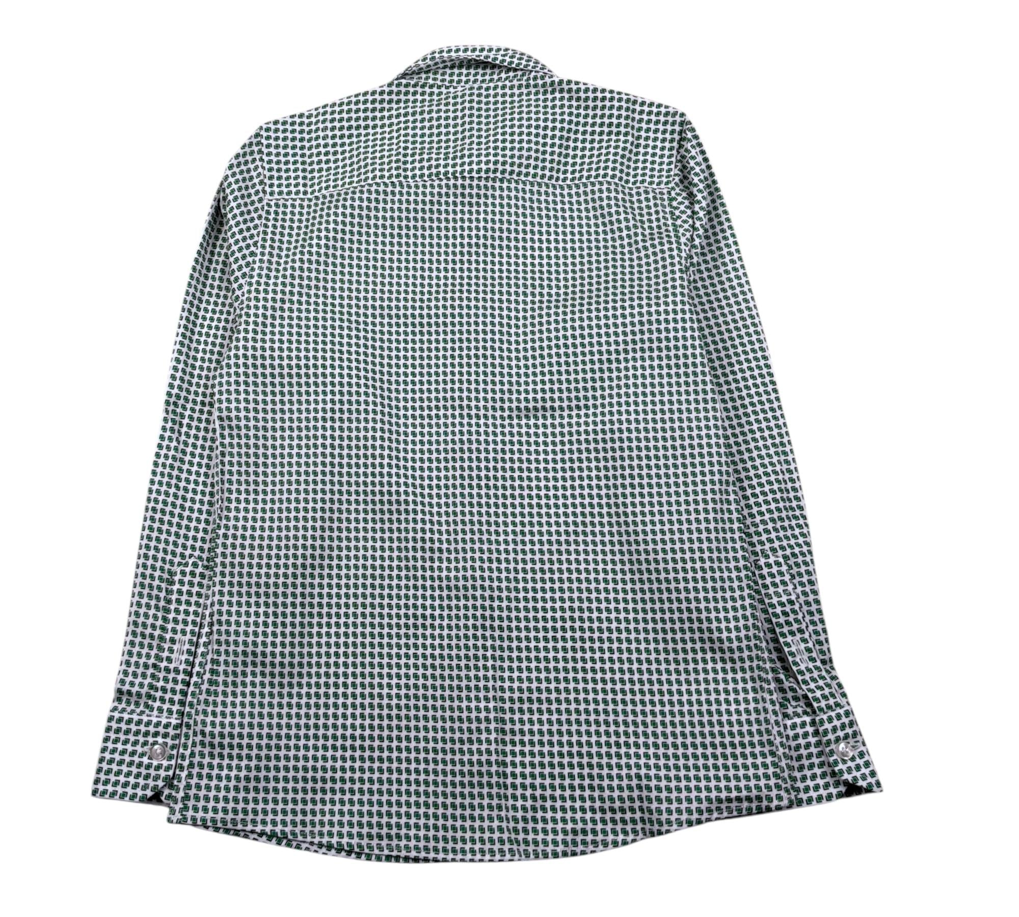 Never Too Camicia Manica Lunga Stampa Fantasia per Bambino GM2257R BIANCO/VERDE NEVER TOO 