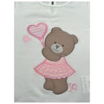 J.O. Milano T-Shirt Girocollo tinta unita con Ricamo Bianco per Neonata 576F3 BIANCO J.O. MILANO 