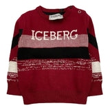 ICEBERG maglia girocollo tinta unita con stampe in contrasto Rosso per Neonato MGICE5301B ROSSO ICEBERG 