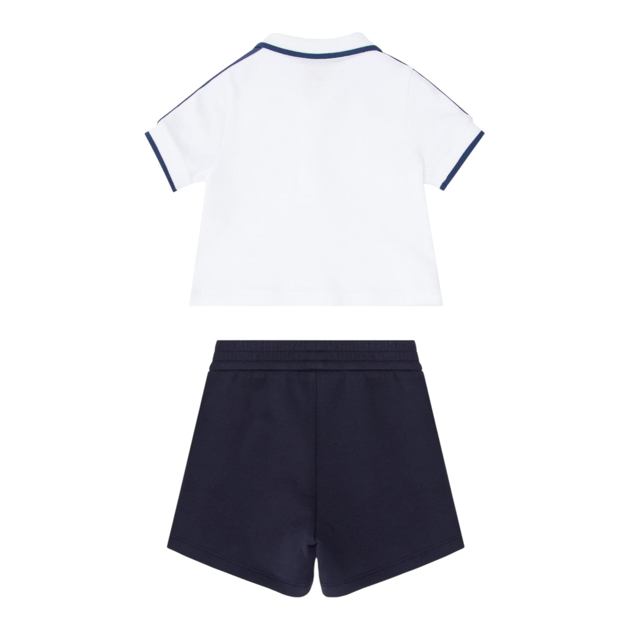 Emporio Armani Completo 2 Pezzi Polo-Bemuda per Neonato EB000389 BIANCO/BLU EMPORIO ARMANI 