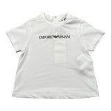 Emporio Armani T-Shirt tinta unita con Stampa Bianco per Neonato 8NHTN5 BIANCO EMPORIO ARMANI 