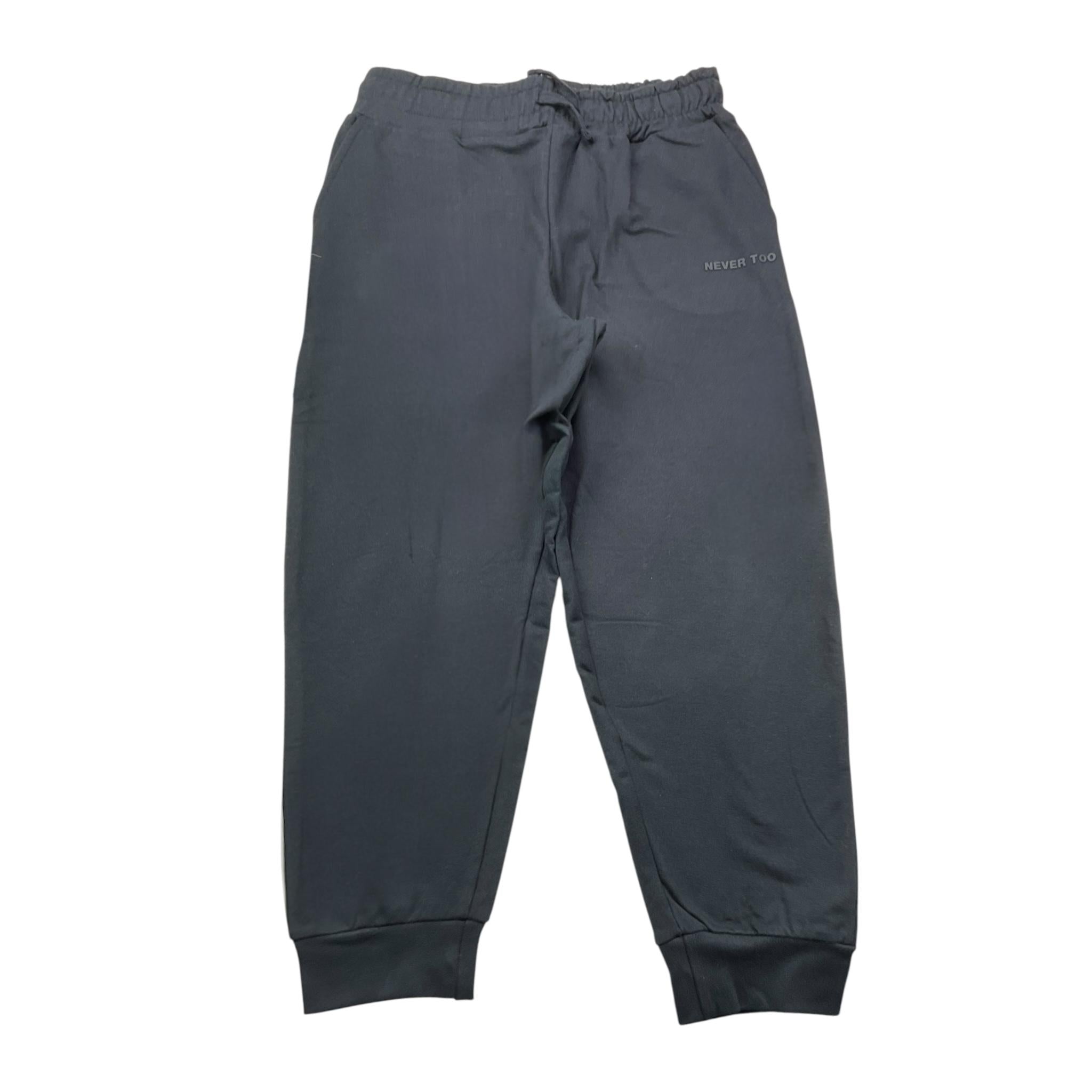 NEVER TOO pantalone modello tuta tinta unita Nero per Bambino NT2082R NERO NEVER TOO 