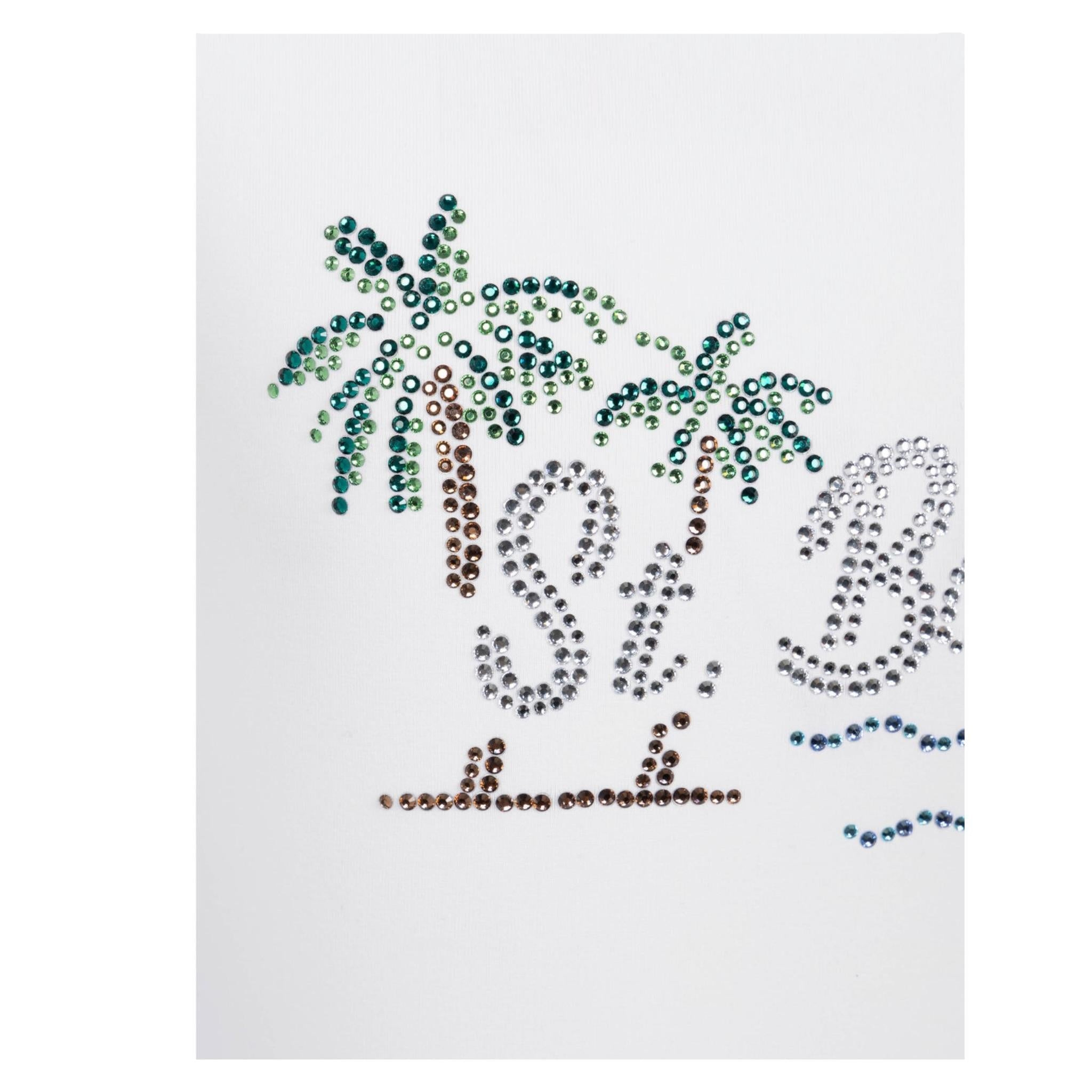 Saint Barth Costume Intero Tinta Unita con Brillantini per Bambina CARA00101 BIANCO SAINT BARTH 