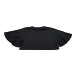 John Richmond T-Shirt Modello Crop Tinta Unita con Stampa per Bambina RGP26008TO NERO JOHN RICHMOND 