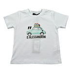 Daniele Alessandrini T-Shirt Girocollo Tinta Unita con Stampa per Neonato 1296M00237X BIANCO DANIELE ALESSANDRINI 