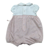 Barcellino Pagliaccetto Bicolore Mezza Manica per Neonata 120903 BIANCO/ROSA BARCELLINO 