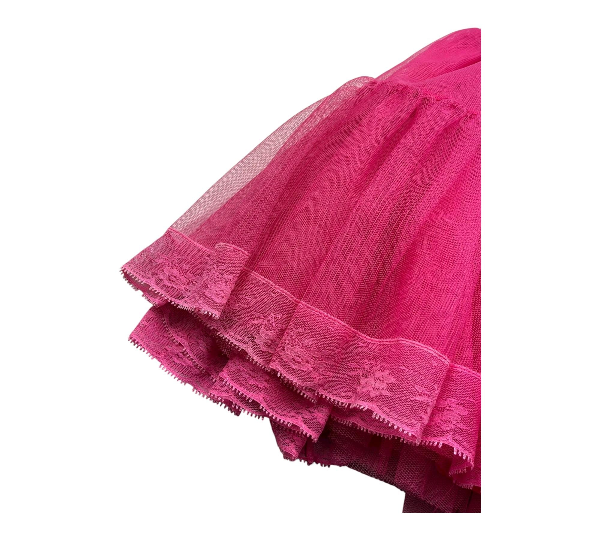 Monnalisa Gonna Tinta Unita In Tulle per Bambina 195709 FUXIA MONNALISA 