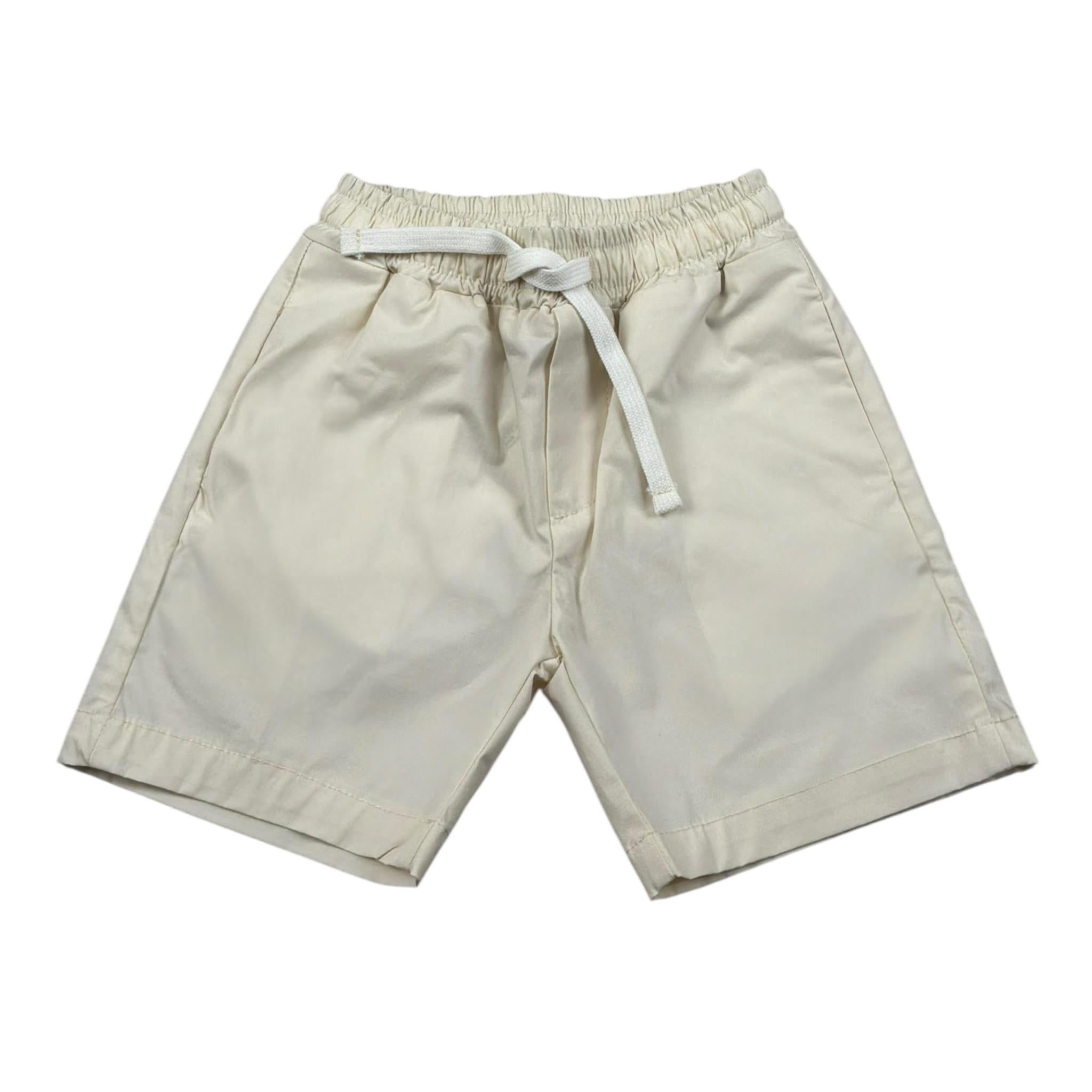 M+E' Bermuda Tinta Unita con Elastico In Vita per Neonato UEM0308 PANNA M+E' 