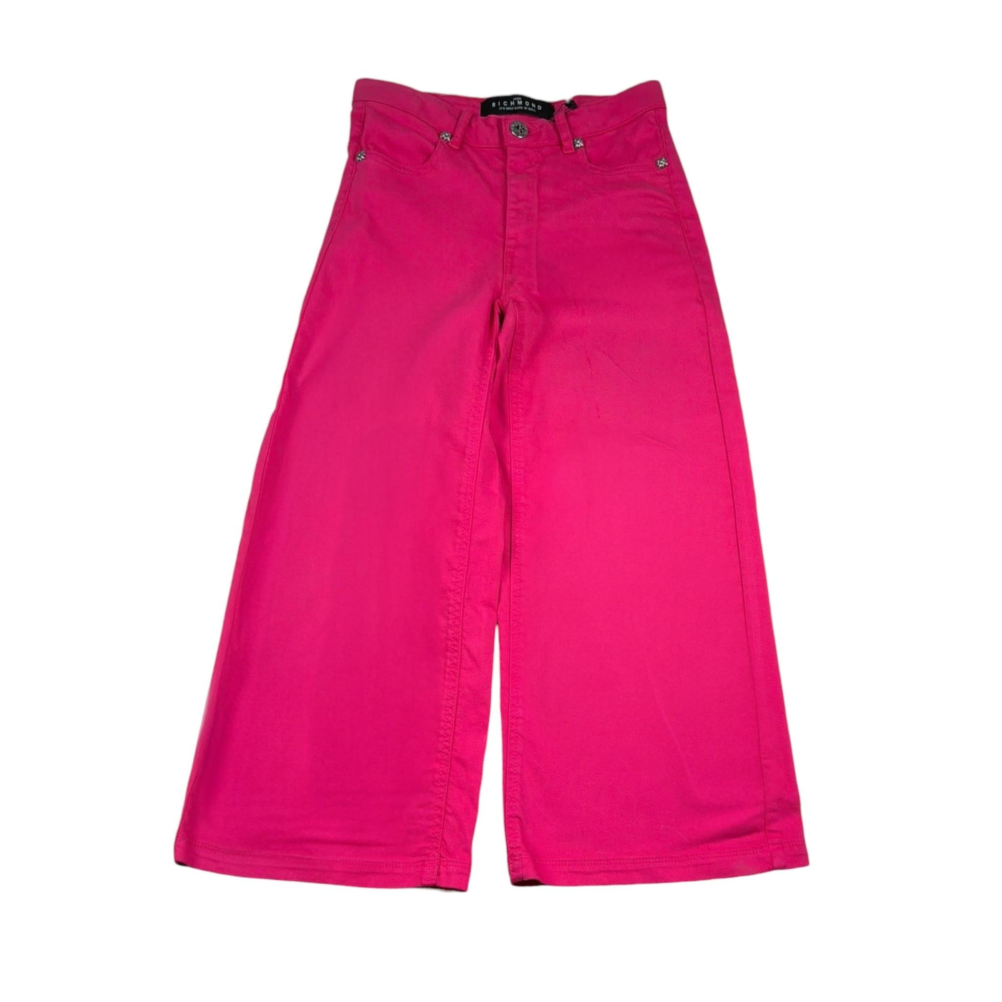 John Richmond Jeans Modello A Palazzo Tinta Unita per Bambina RGP26162PA FUXIA JOHN RICHMOND 