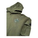 Dsquared2 Felpa Chiusa con Cappuccio Tinta Unita per Bambino DQ2735 VERDE DSQUARED2 