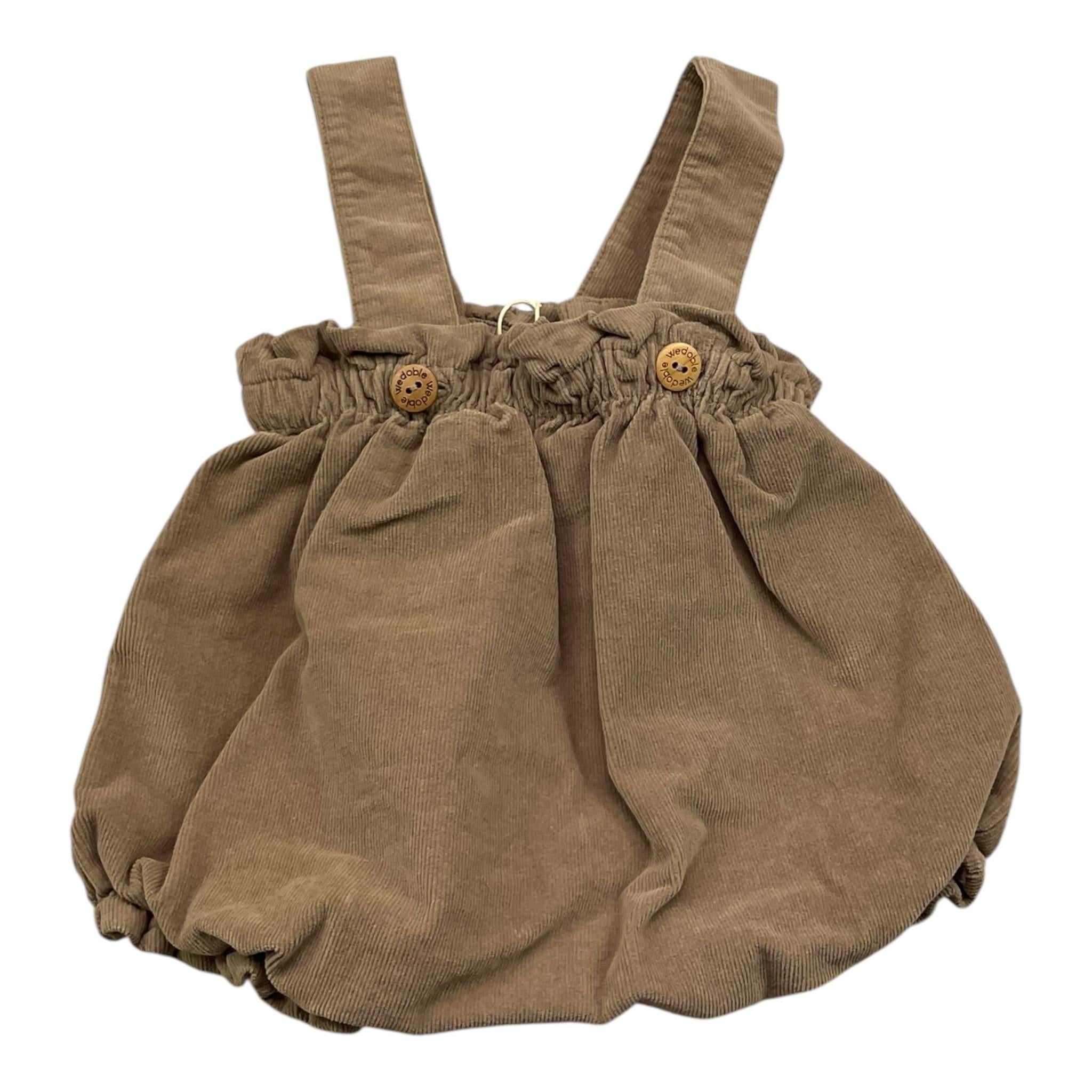 WEDOBLE pagliaccetto tinta unita con bretelle Marrone per Neonata I2404905 MARRONE WEDOBLE 
