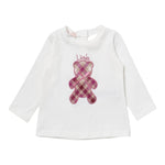 LIU JO shirt girocollo tint unita con stampa in contrasto Bianco per Neonata HF3080 BIANCO LIU JO 