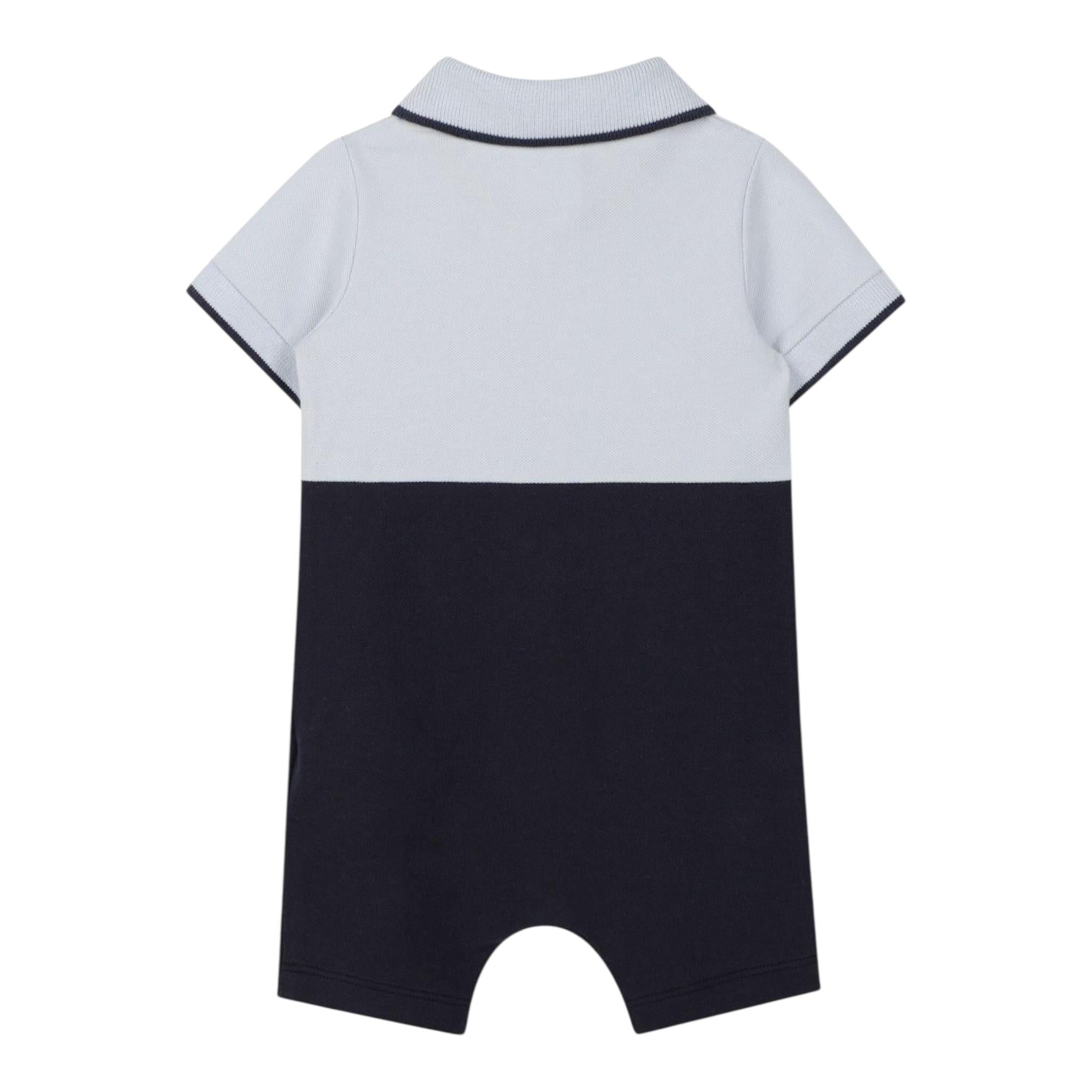 Boss Pagliaccetto Mezza Manica Bicolore per Neonato J52207 BLU BOSS 