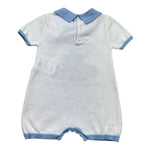 Le Bebe Pagliaccetto Mezza Manica Tinta Unita con Ricami per Neonato LBB5320 BIANCO LE BEBE 