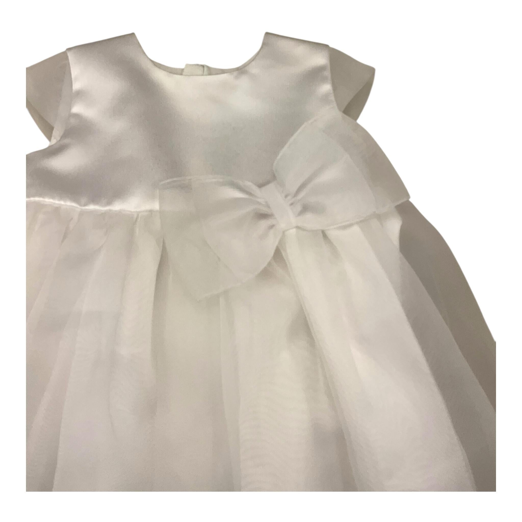 MINIMI abit mezza manica tinta unita con fiocco Bianco per Neonata 919 BIANCO MINIMI 