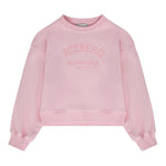 Iceberg Felpa Girocollo Tinta Unita con Logo per Bambina MFICE5151J ROSA ICEBERG 