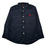 U.S. Polo Assn Camicia Manica Lunga Tinta Unita con Logo per Bambino 53294 BLU U.S. POLO ASSN 