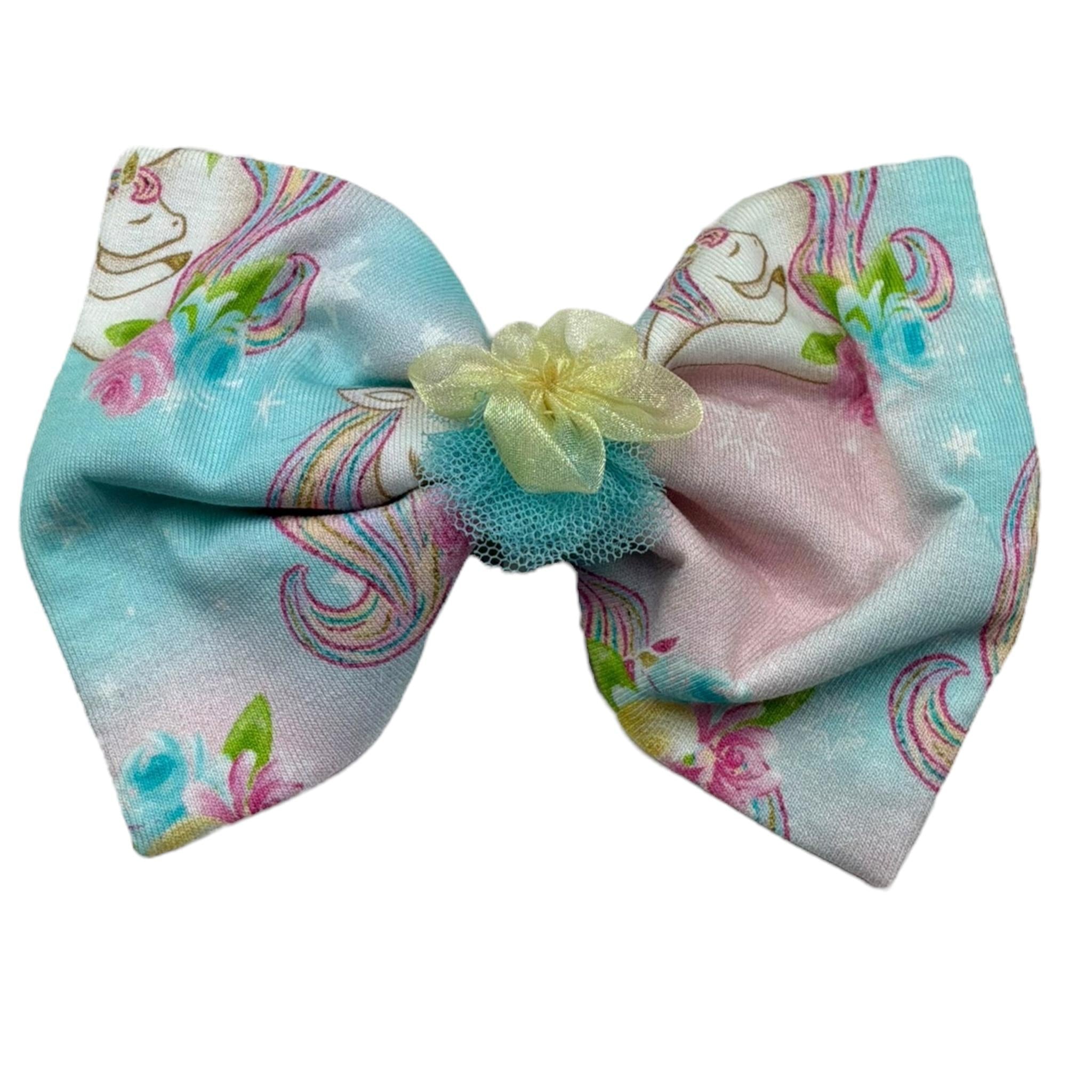 Daga Collection Fermaglio Tinta Unita con Fantasia per Bambina A25034 AZZURRO DAGA COLLECTION 