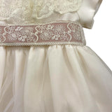 MARLU' abito cerimonia tinta unita con ricami Bianco per Neonata MU11769 BIANCO MARLU' 