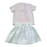 I Delfi Completo 2 Pezzi T-Shirt-Gonna per Neonata 25P5195 BIANCO/ROSA I DELFI 