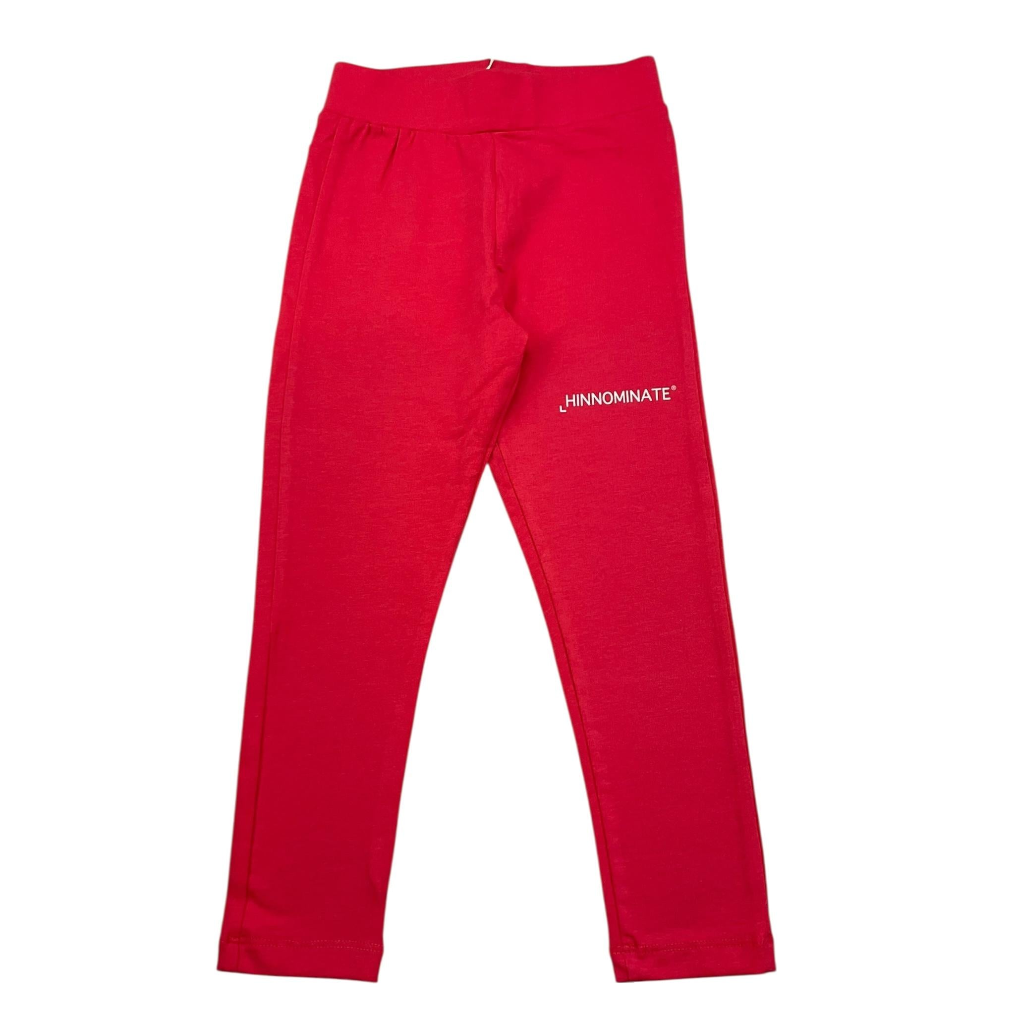 Hinnominate Leggins Tinta Unita con Logo per Bambina 3645P00182 CORALLO HINNOMINATE 