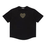 DSQUARED2 t-shirt girocollo tinta unita cn cuore Nero per Bambina DQ2576 NERO DSQUARED2 