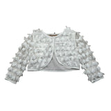 Kocca Coprispalle Tinta Unita con Applicazioni per Bambina NIKUL BIANCO Kocca 