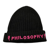 PHILOSOPHY cappello tinta unita cn logo Nero per Bambina PFCP003 NERO PHILOSOPHY 
