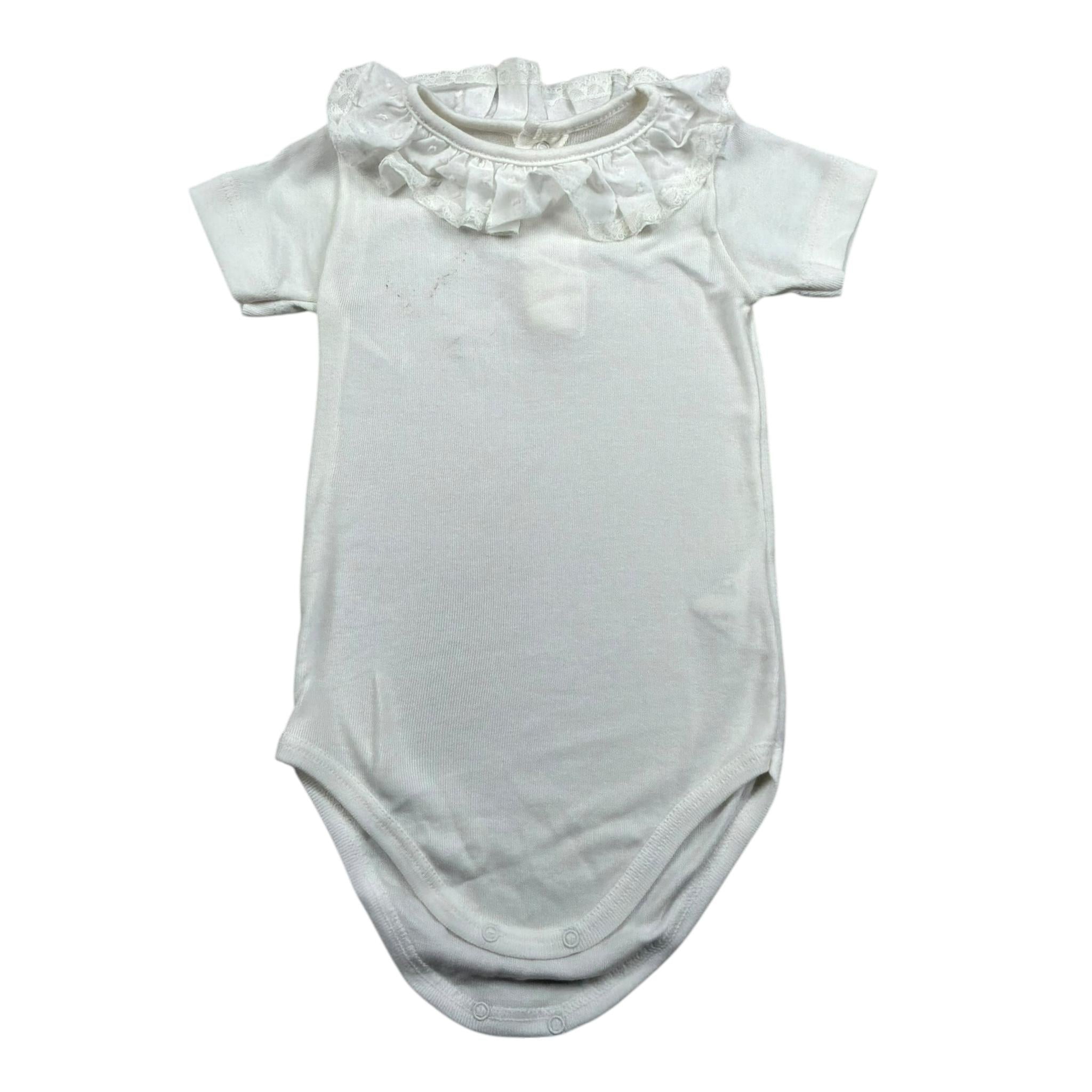 Calamaro Body Mezza Manica Tinta Unita per Neonata BDM BIANCO CALAMARO 