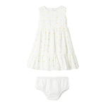 Il Gufo Set Abito-Coulotte Tinta Unita con Margherita per Neonata P25VA330C5053 BIANCO IL GUFO 