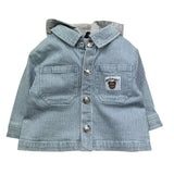 Moschino Giubbino In Denim con Cappuccio per Neonato MUA00A AZZURRO MOSCHINO 