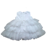 Le Bebe' Abito Tinta Unita Cerimonia per Neonata LBG6394 BIANCO LE BEBE' 
