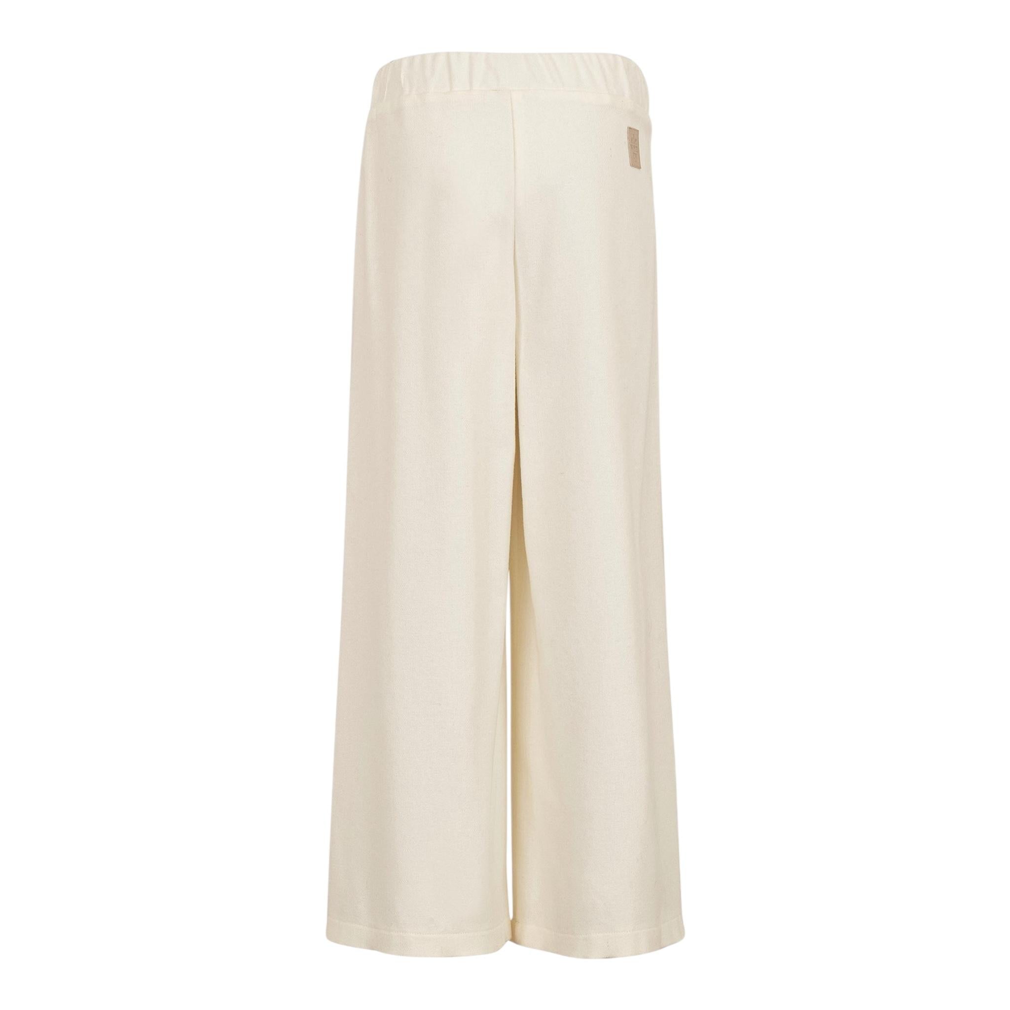 ELEVENTY pantalone tinta unita modello palazzo Panna per Bambina EV6A10 PANNA ELEVENTY 