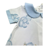 Le Bebe Pagliaccetto Mezza Manica Tinta Unita per Neonato LBB5255 BIANCO LE BEBE 