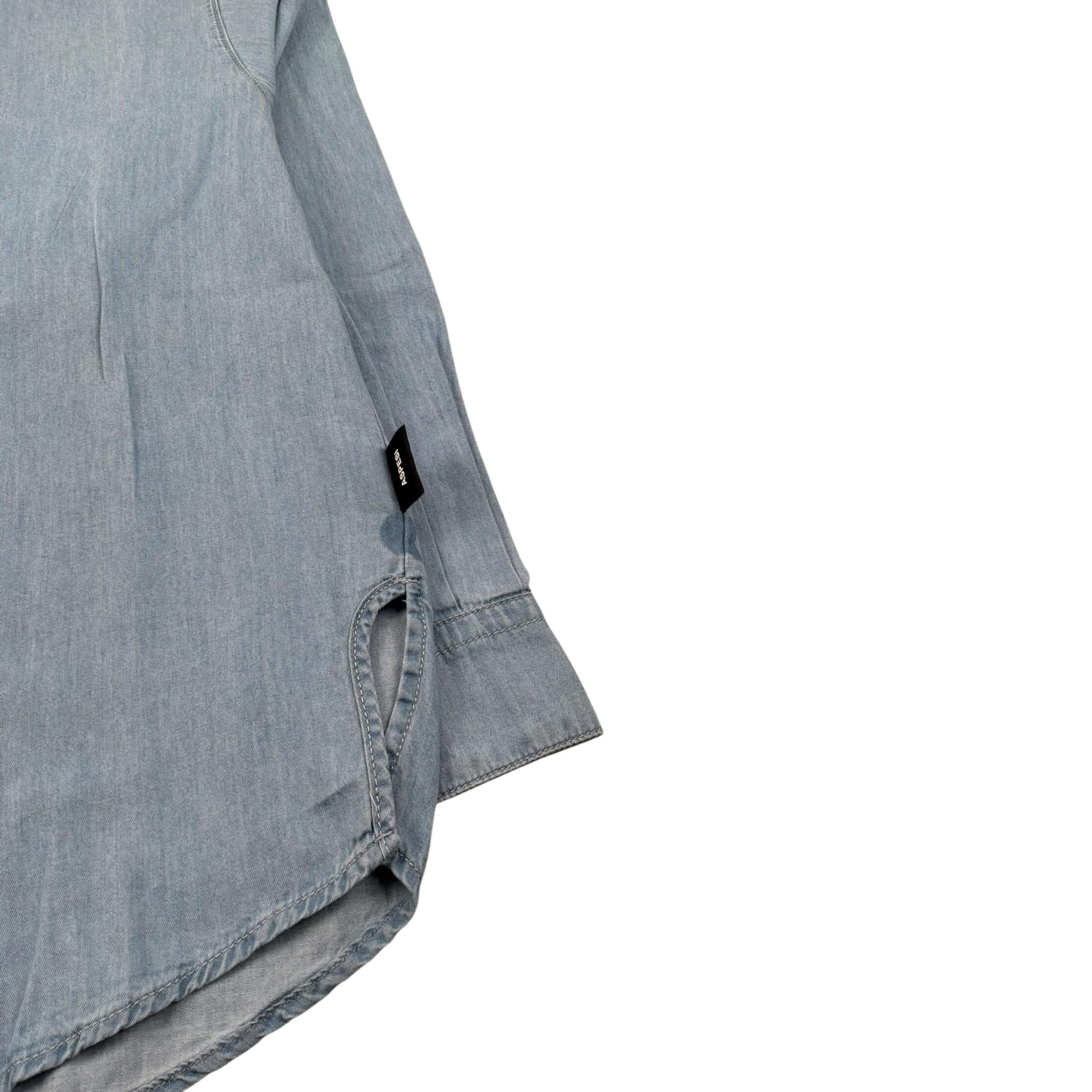 Aspesi Camicia Tinta Unita In Denim per Bambino S25046CLJ0043X AZZURRO ASPESI 