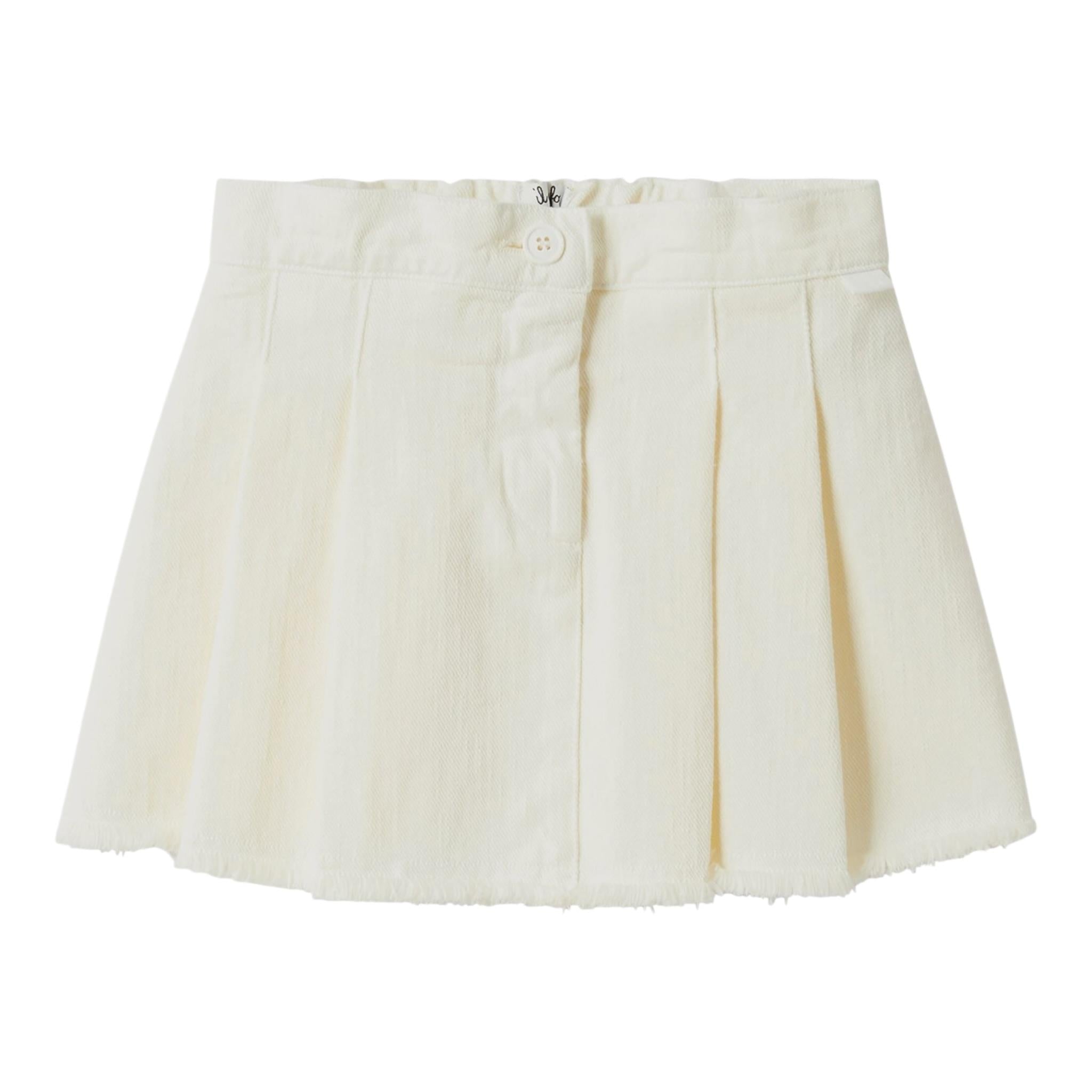 Il Gufo Gonna Tinta Unita con Girovita Regolabile per Bambina P25GN230J0044 PANNA IL GUFO 