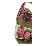 Monnalisa Sandalo Bicolore con Paillettes per Neonata 5723 BIANCO MONNALISA 