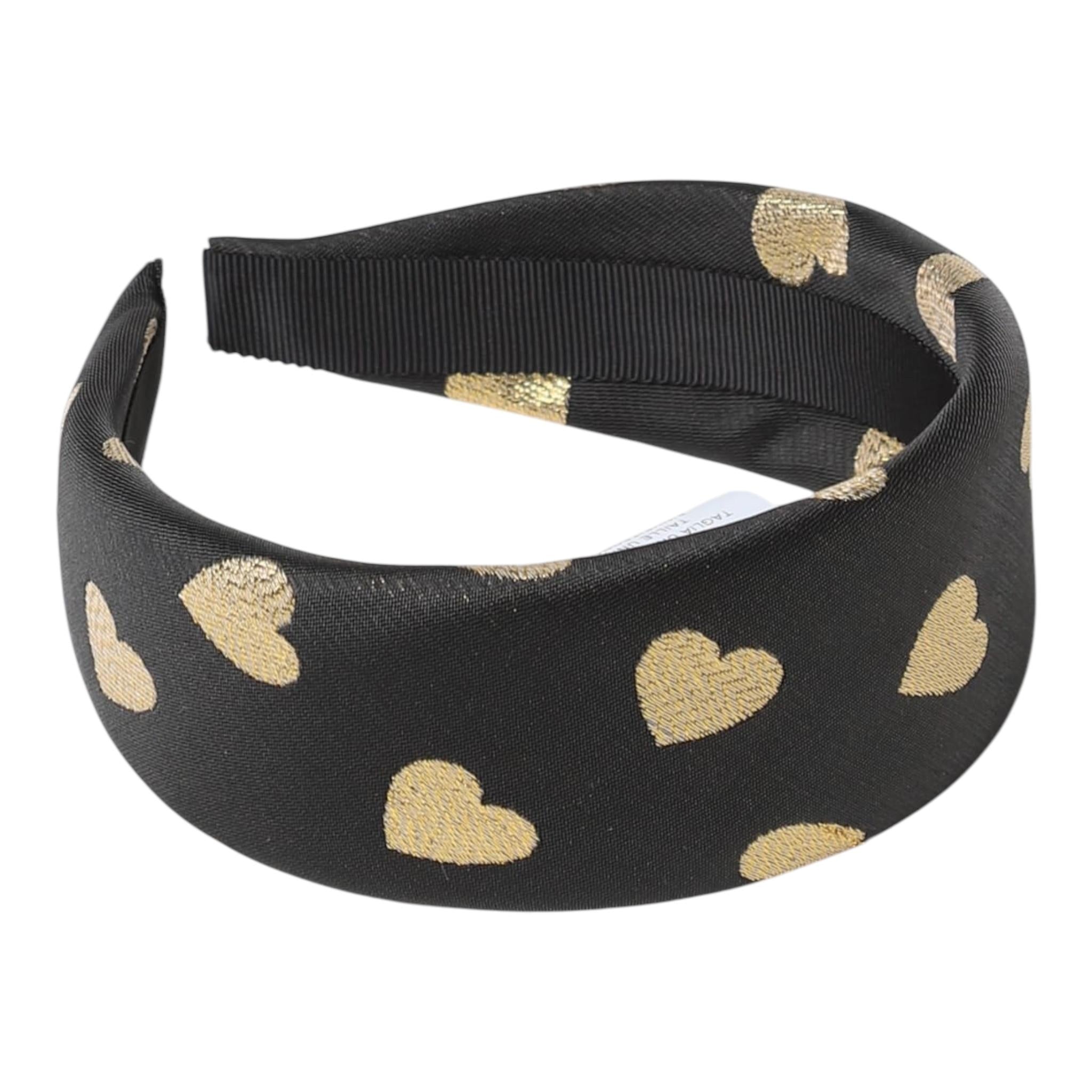 MOSCHINO cerchietto tinta unita con stampa cuori Nero per Bambina HAX01FL NERO MOSCHINO 