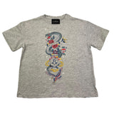 JOHN RICHMOND t-shirt girocollo tinta unita con stampa in contrasto Grigio per Bambino RBA25174TS GRIGIO JOHN RICHMOND 