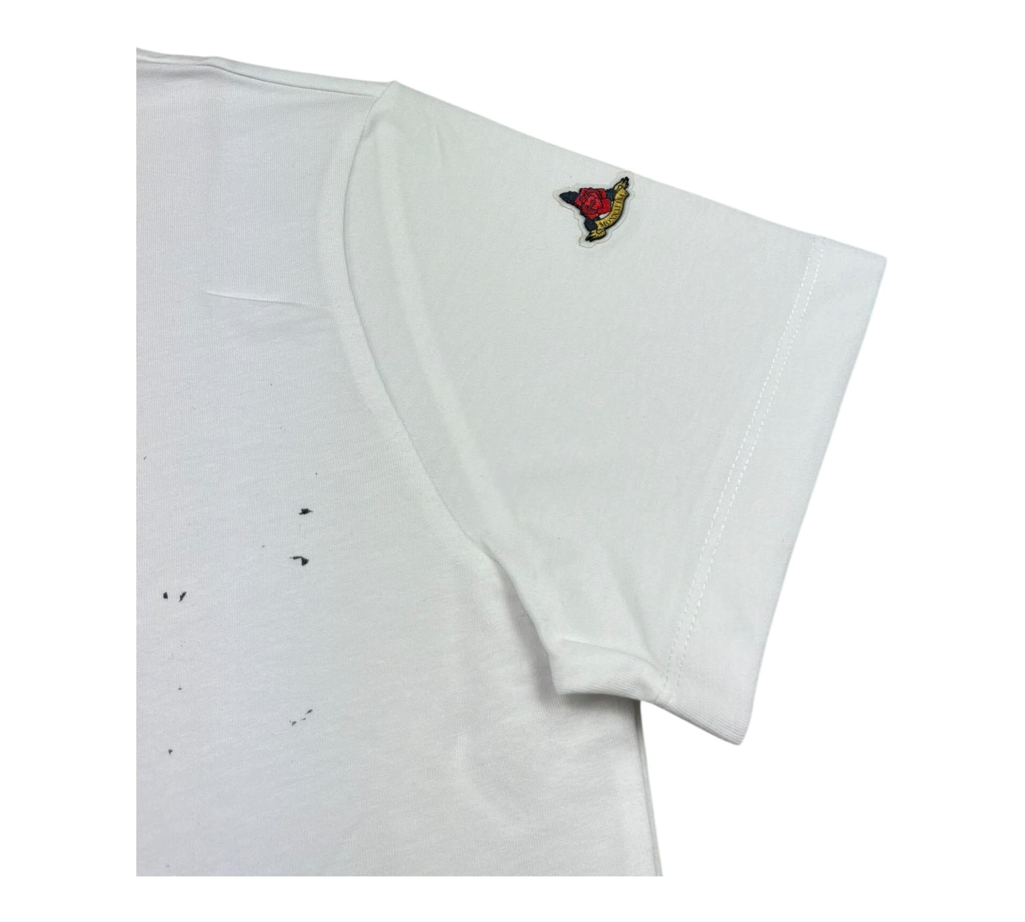 Monnalisa T-Shirt Girocollo Tinta Unita con Stampa per Bambino 253603 BIANCO MONNALISA 