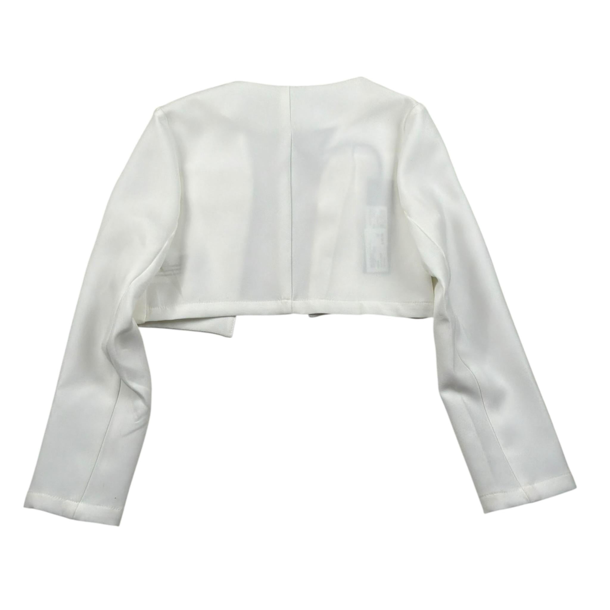 Naice Giacca Modello Crop Tinta Unita per Bambina 24102 BIANCO NAICE 