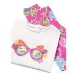 Mayoral Completo 2 Pezzi T-Shirt-Leggins per Neonata 1739 BIANCO/FUXIA MAYORAL 