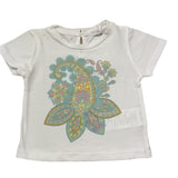 U+È T-Shirt Girocollo Tinta Unita con Stampa per Neonata UE1862 BIANCO U+è 