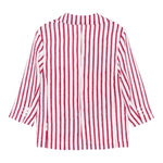 Dou Dou Giacca Tinta Unita con Fantasia A Righe per Bambina DW2P34 BORDEAUX DOU DOU 