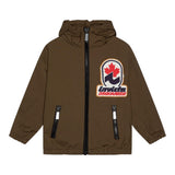 Dsquared2 Giubbino Tinta Unita con Zip E Cappuccio per Bambino DQ2927 VERDE DSQUARED2 